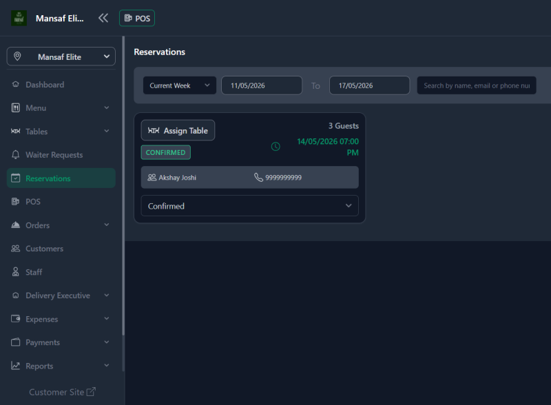 Optimize Table Reservations